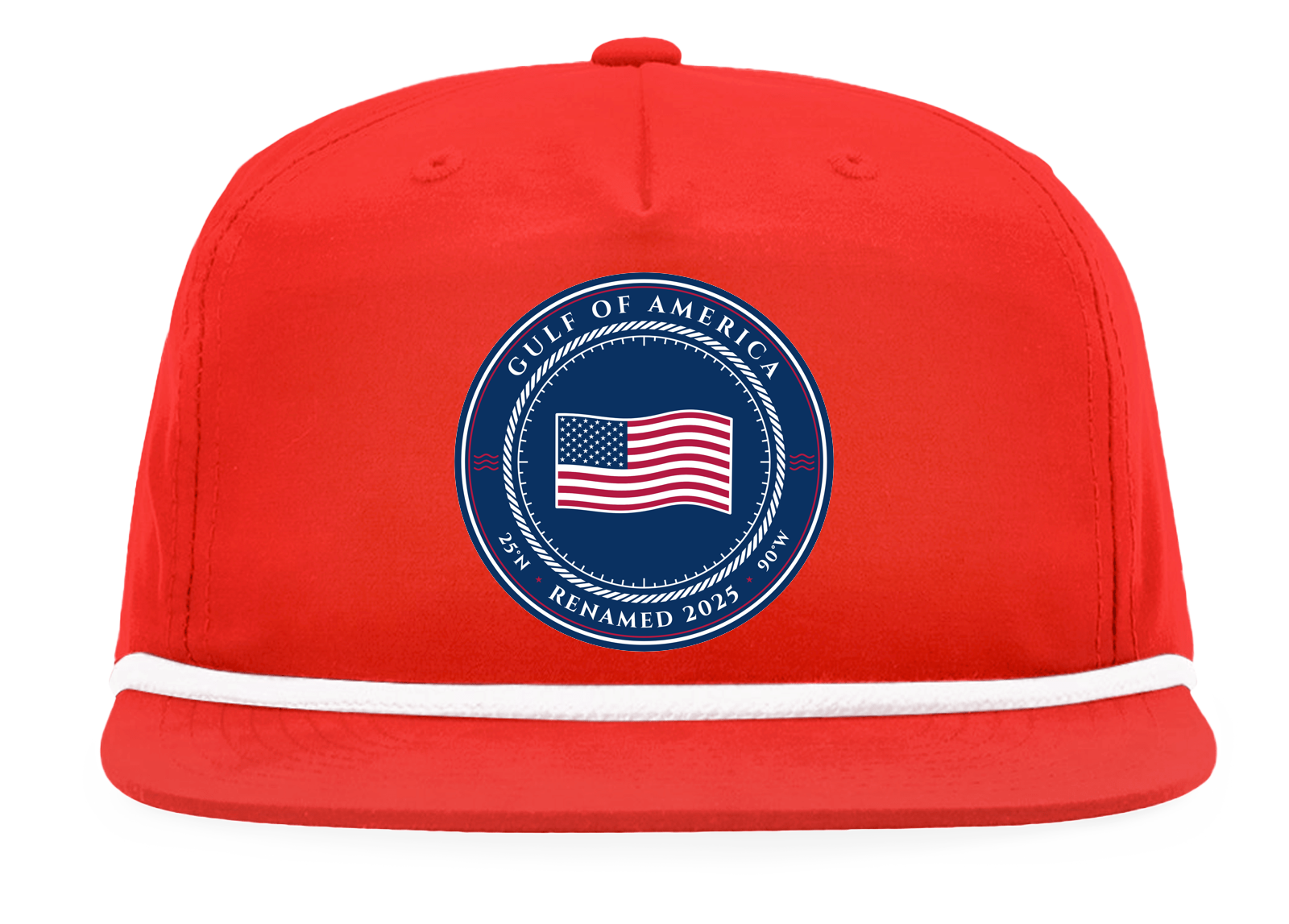 Gulf of America Rope Snapback Cap in Red / White Rope