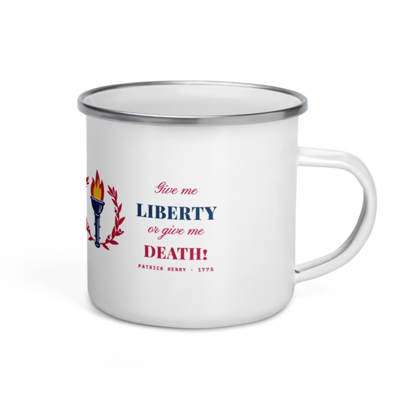 Liberty or Death Enamel Camp Mug
