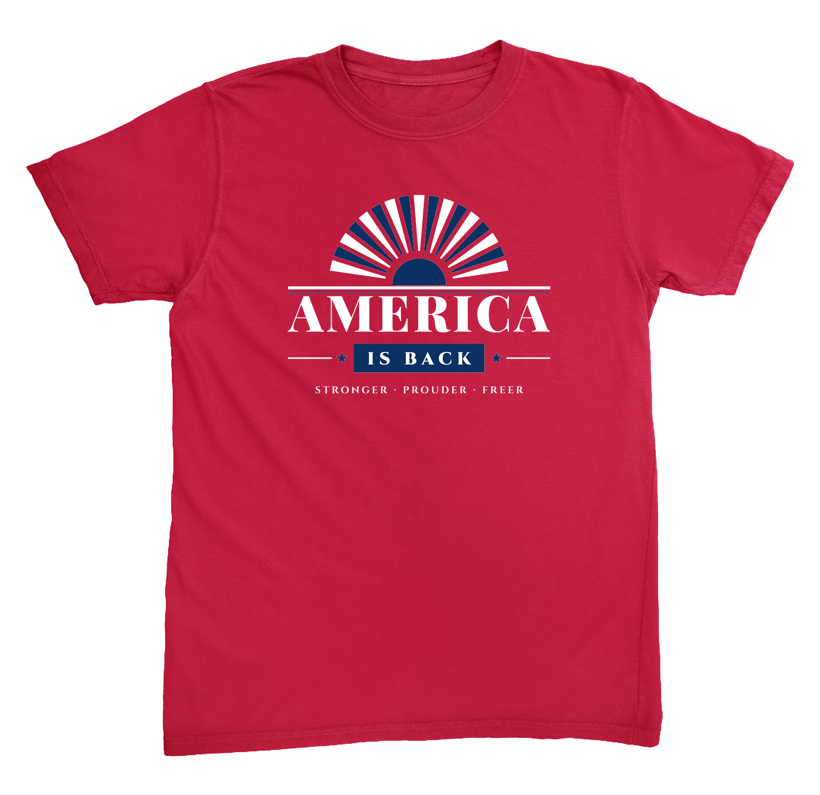 America Is Back Heavyweight Tee in Red