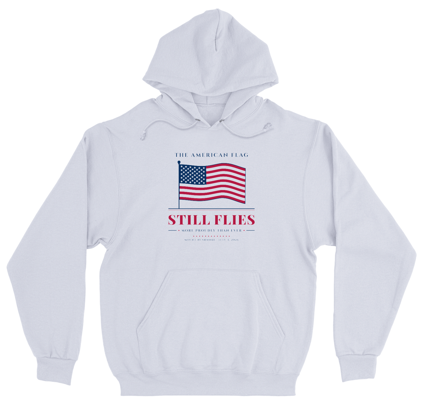 The American Flag Still Flies Heavyweight Hoodie in White