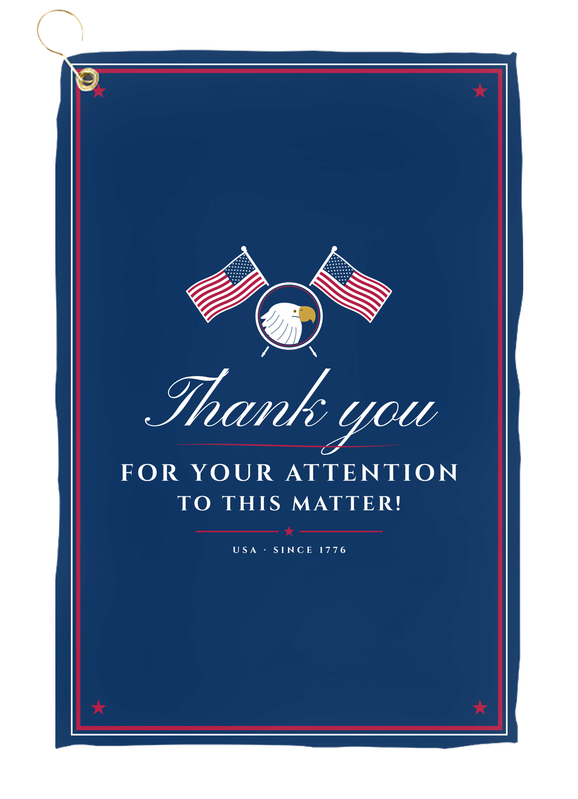 Thank You for Your Attention Golf Towel
