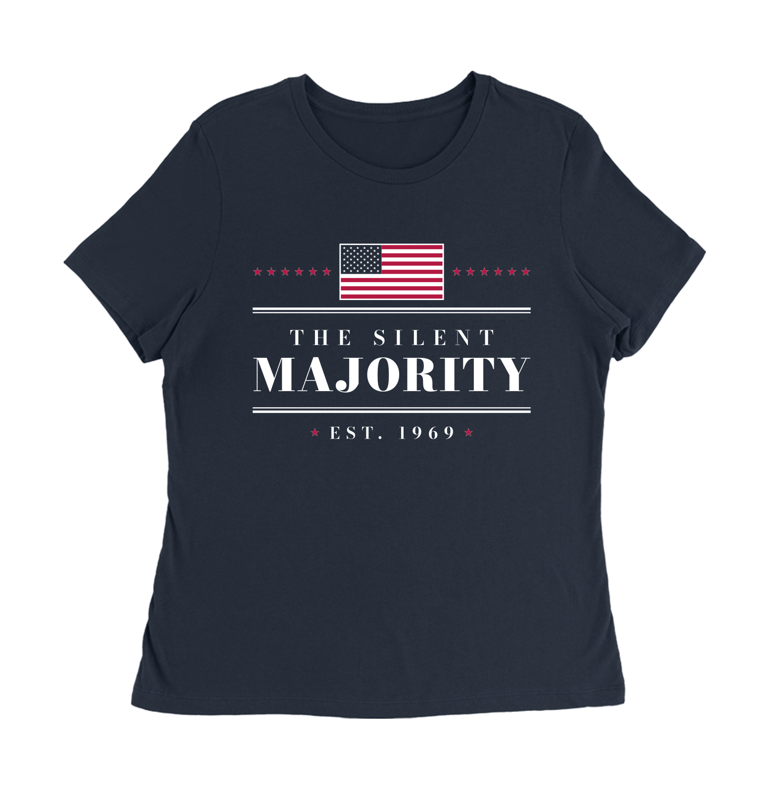 The Silent Majority Women's Relaxed Tee in Navy