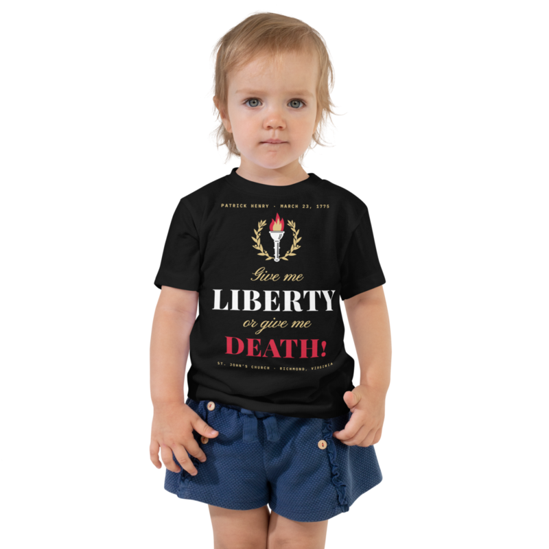 Liberty or Death Toddler Tee in Black