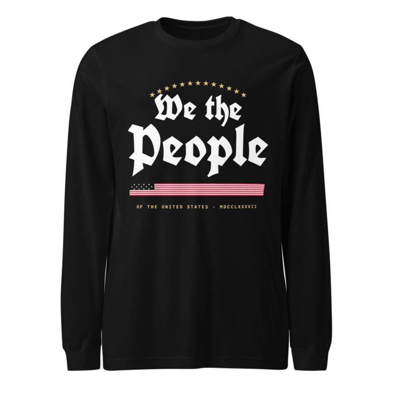We the People Long Sleeve Tee in Black
