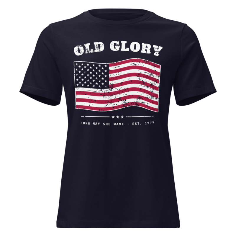 Old Glory Women’s Relaxed Tee in Navy
