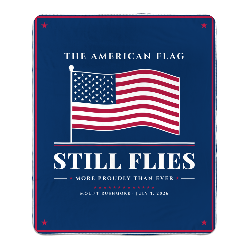 The American Flag Still Flies Sherpa Blanket