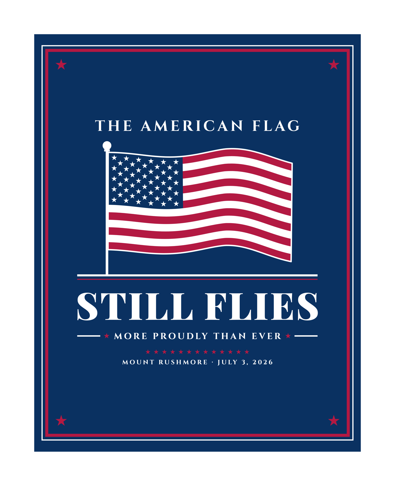The American Flag Still Flies Mounted Print