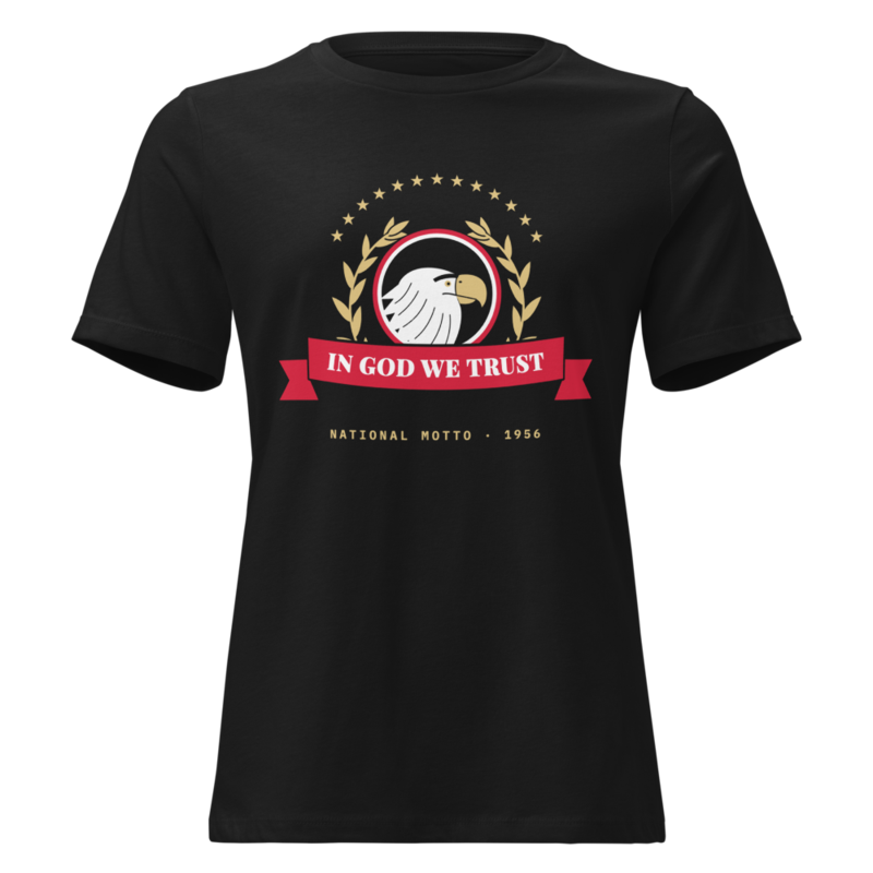 In God We Trust Women’s Relaxed Tee in Black
