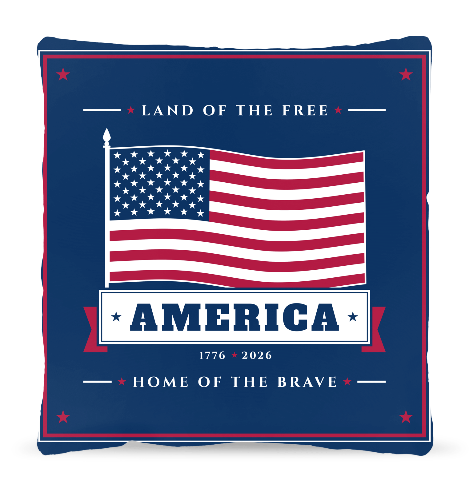 America Woven Pillow