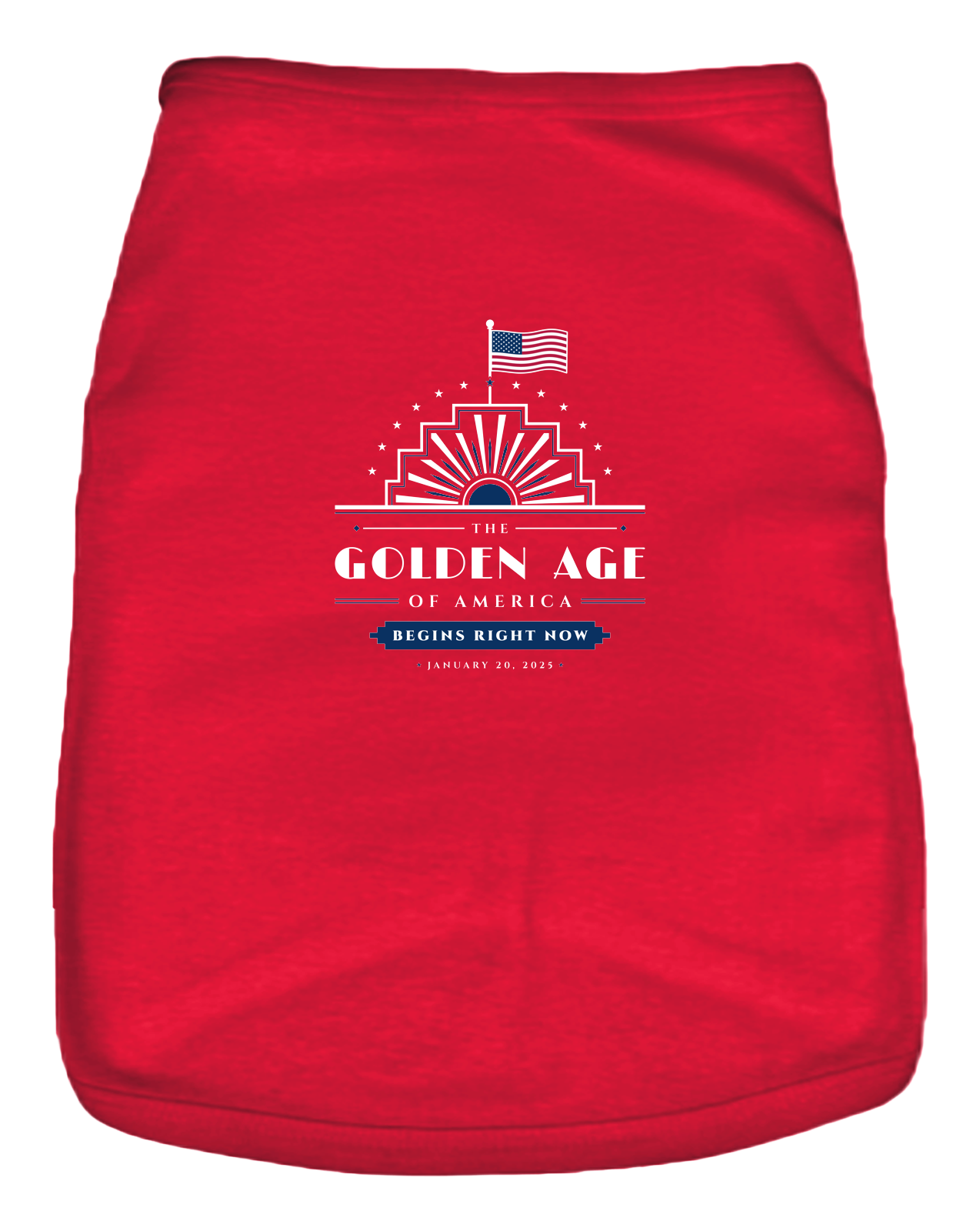 The Golden Age Small Dog Tank in Red