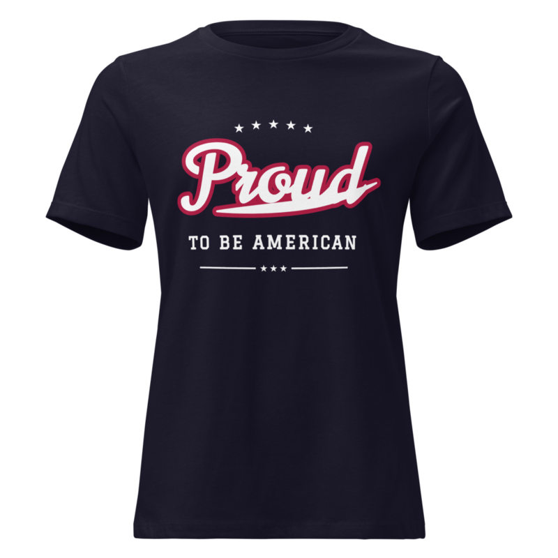 Proud to Be American Women’s Relaxed Tee in Navy
