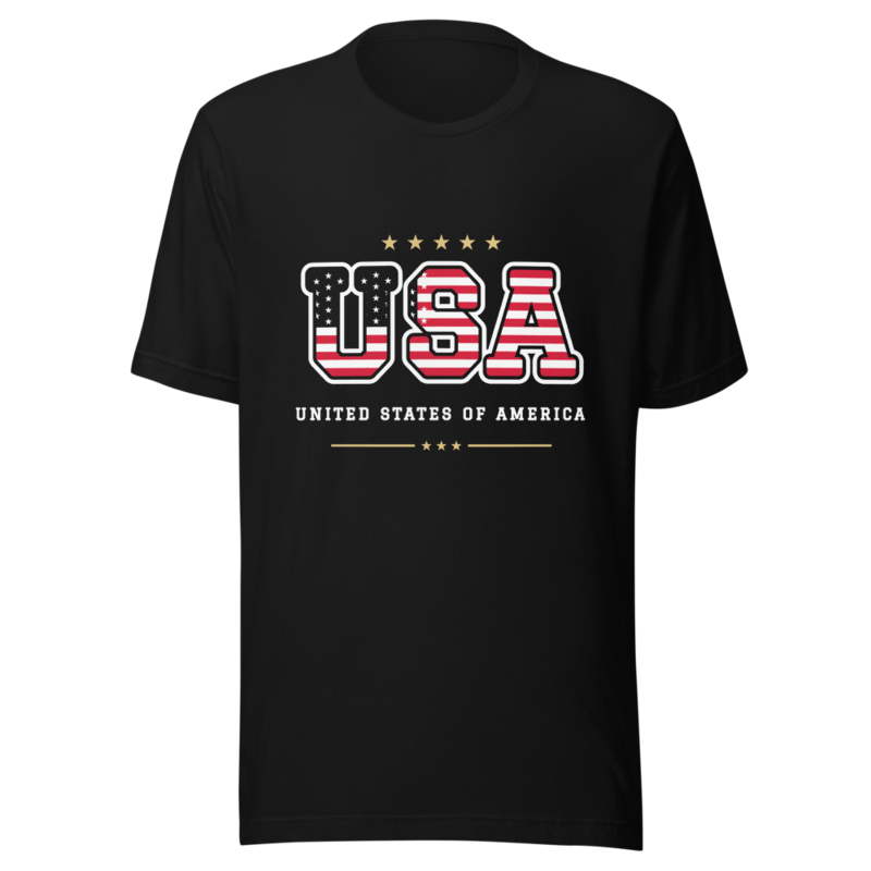 USA Tee in Black