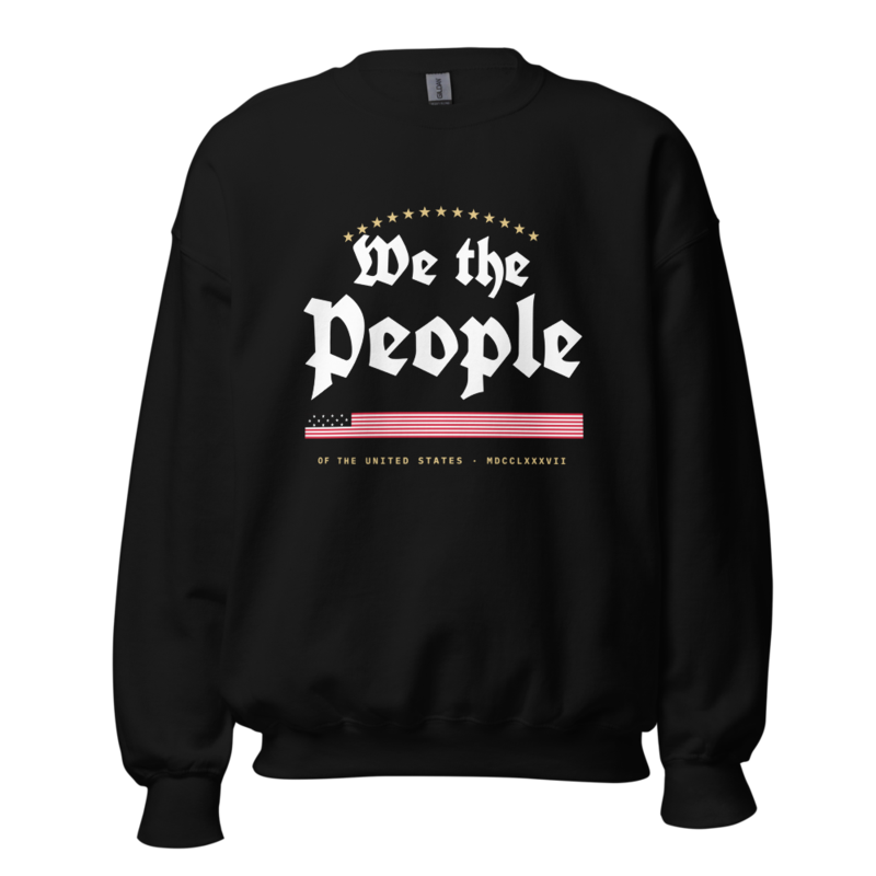 We the People Crewneck Sweatshirt in Black