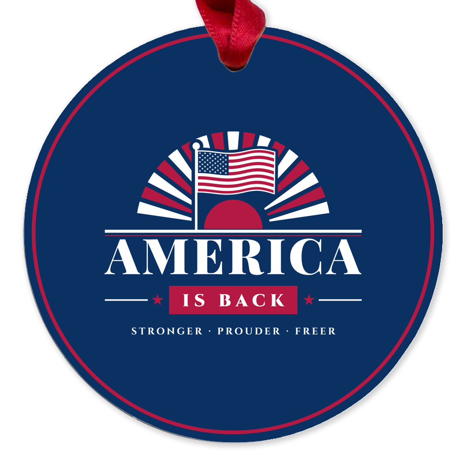 America Is Back Maple Ornament