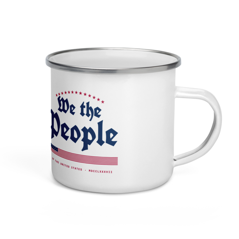 We the People Enamel Camp Mug