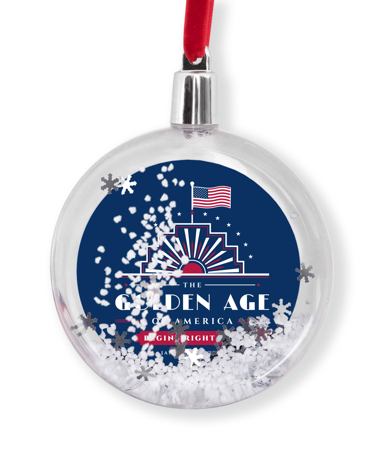 The Golden Age Snow Globe Ornament