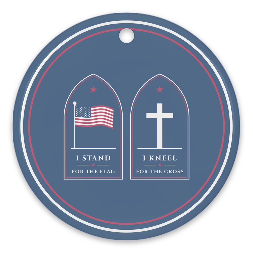 Stand for the Flag Porcelain Ornament