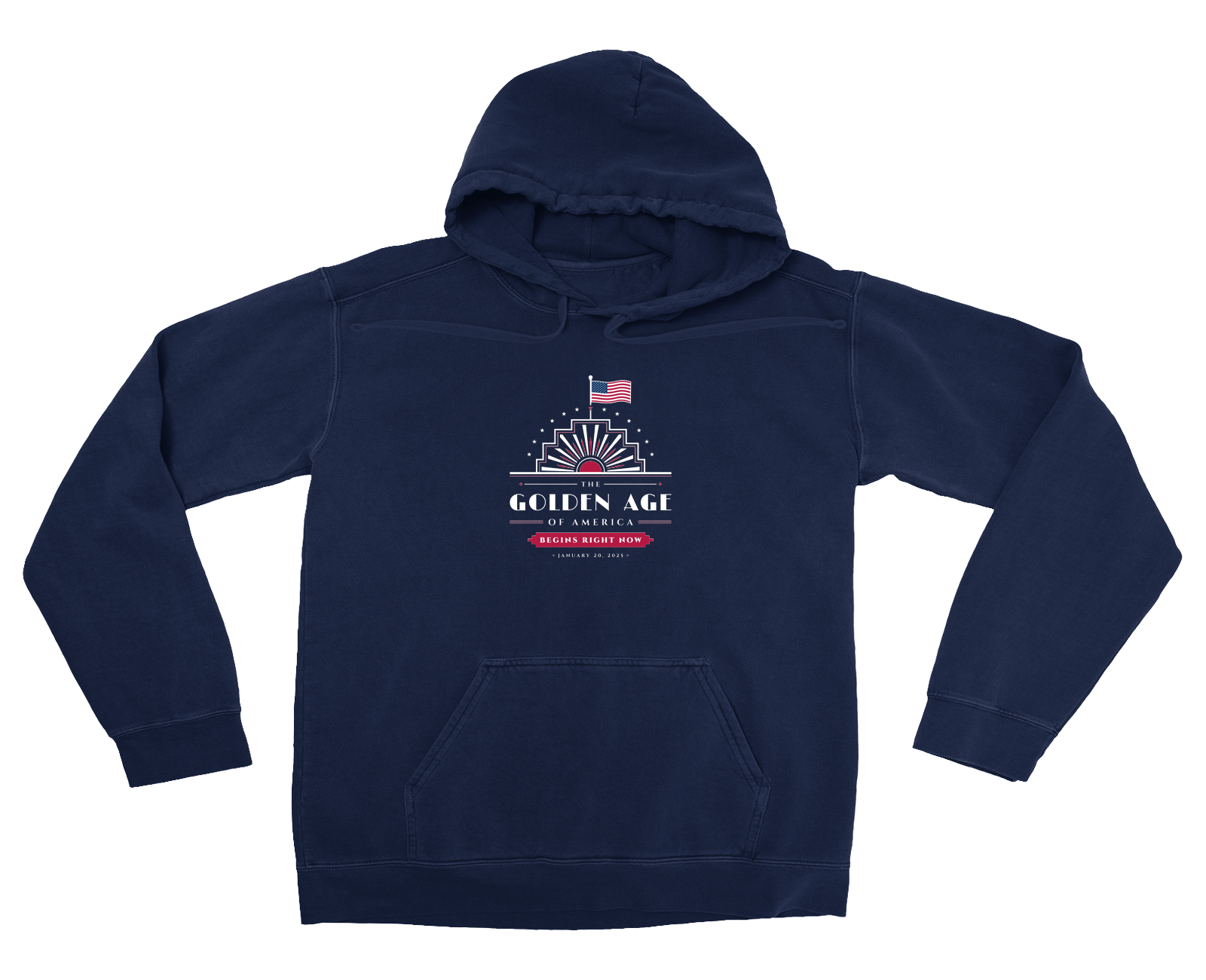 The Golden Age Garment-Dyed Hoodie in True Navy