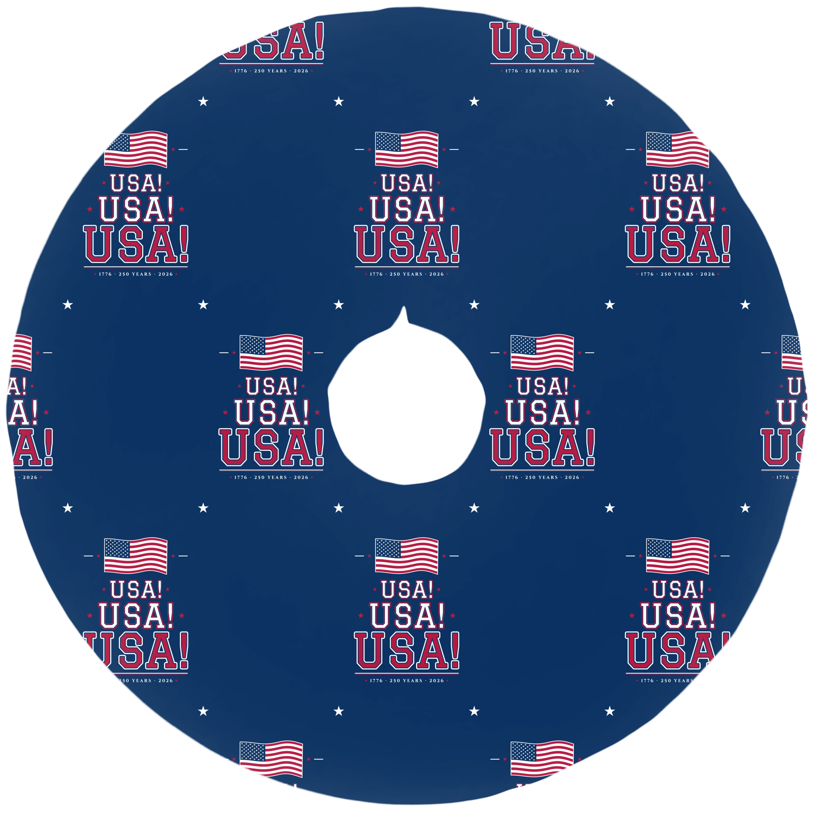 USA! USA! USA! Christmas Tree Skirt