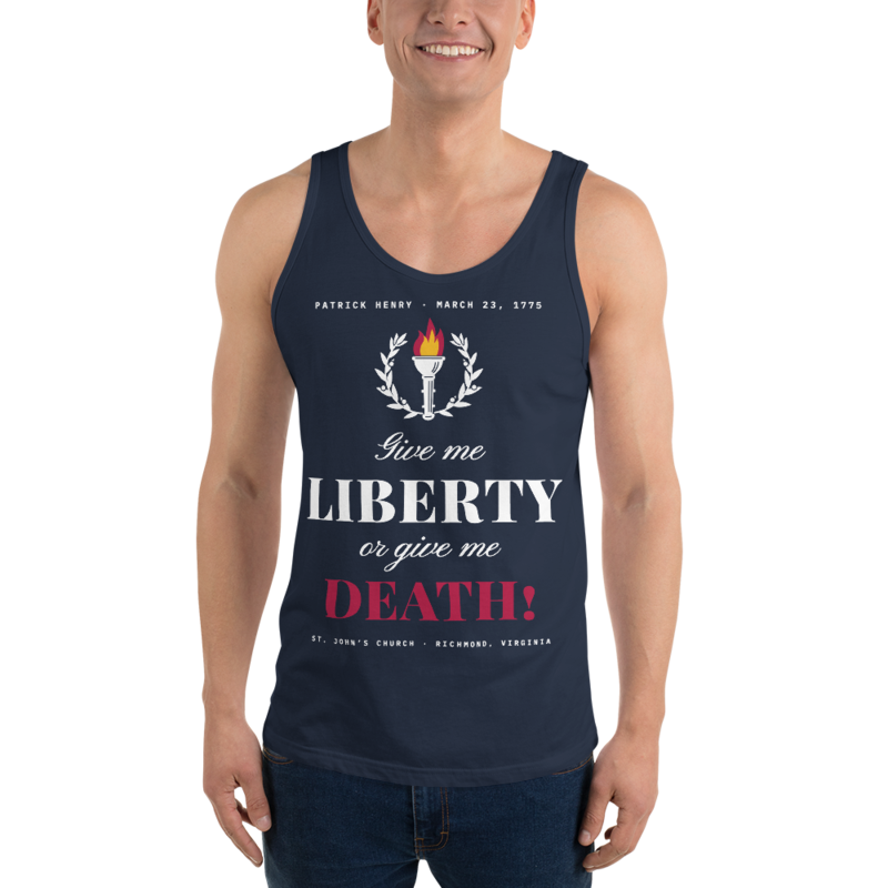 Liberty or Death Tank Top in Navy