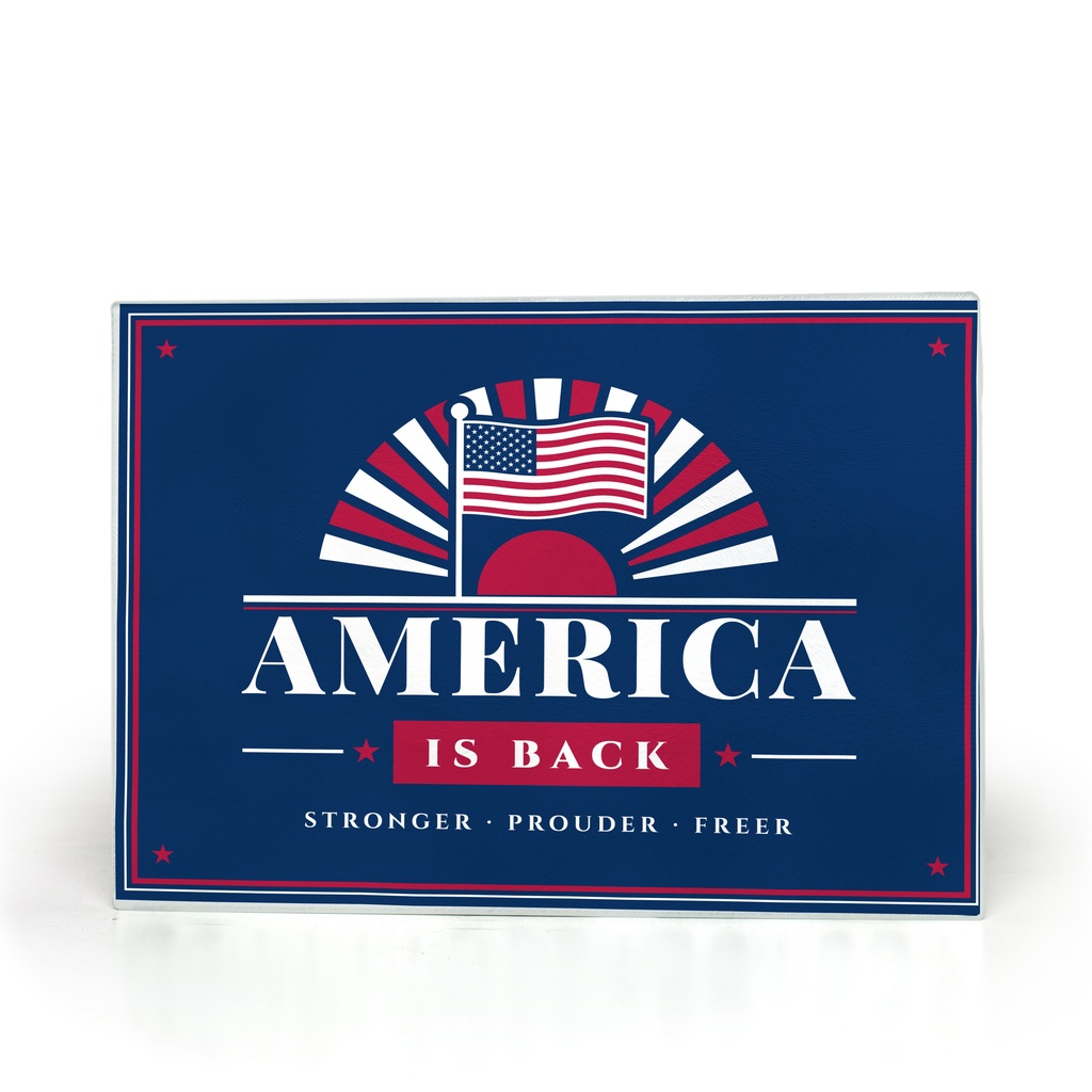 America Is Back Glass Cutting Board, photo 1 of 2