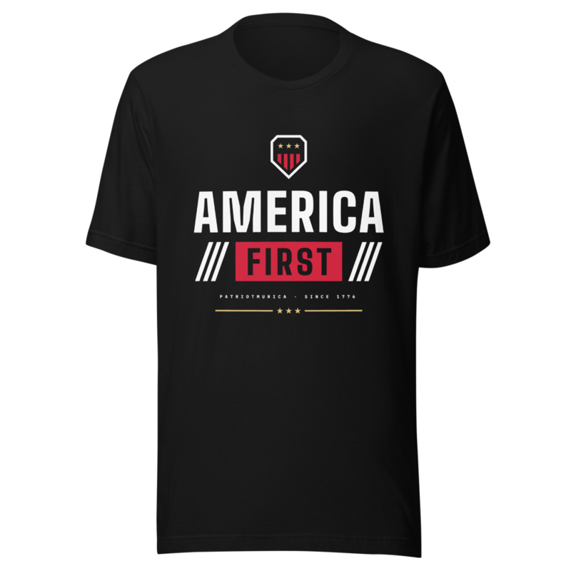 America First Tee in Black