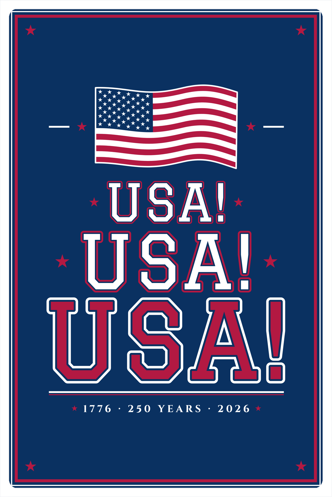 USA! USA! USA! Photo Magnet