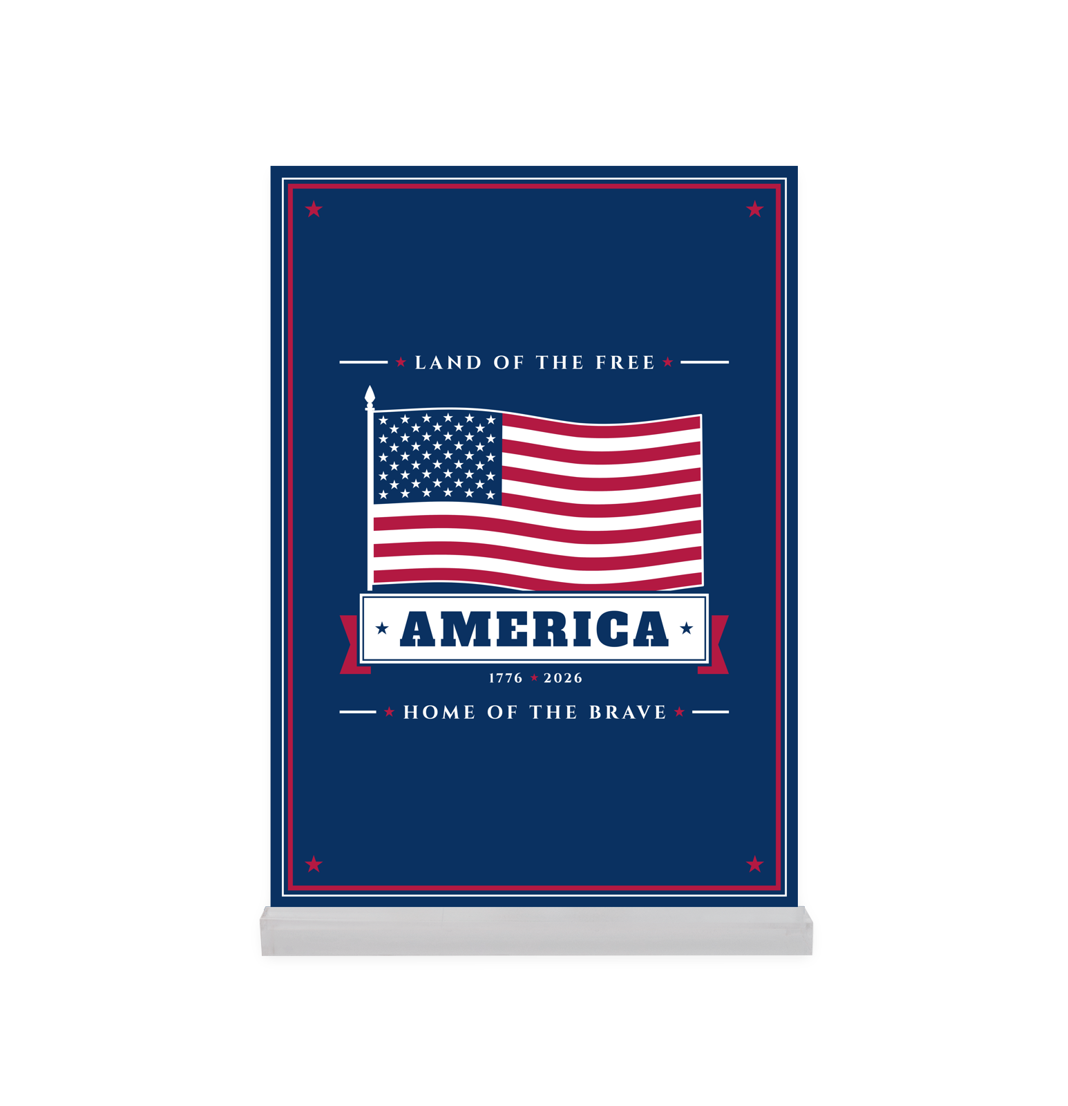America Acrylic Desk Block