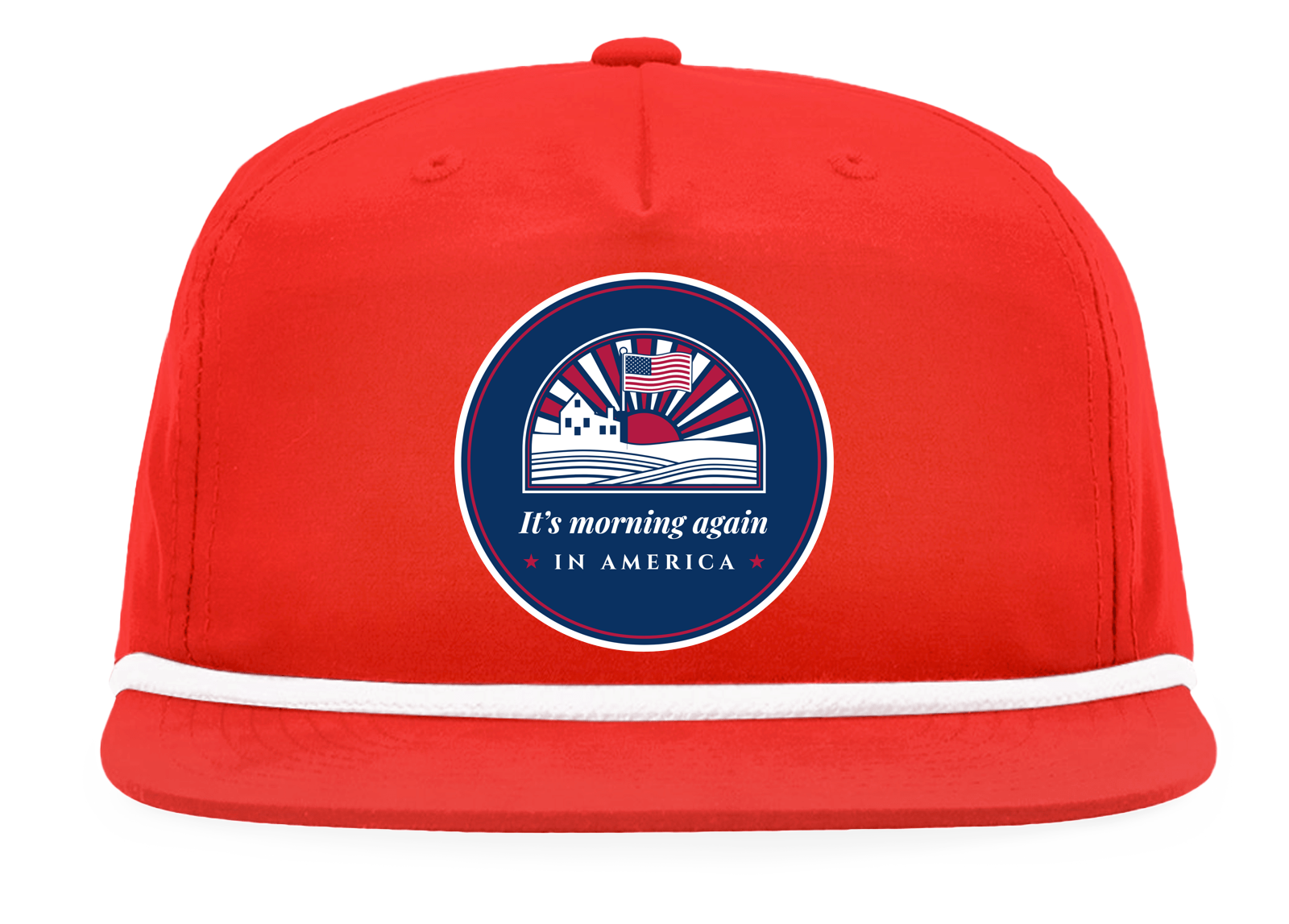 Morning in America Rope Snapback Cap in Red / White Rope