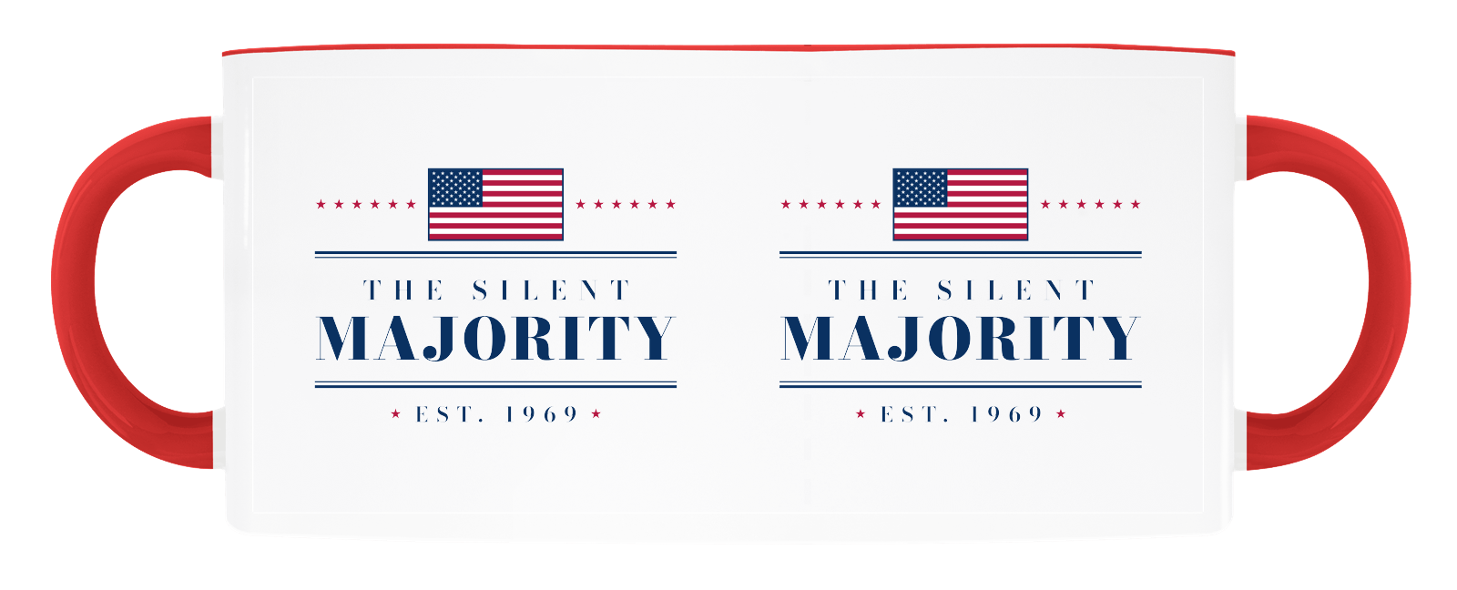 The Silent Majority Accent Mug in Red Accents