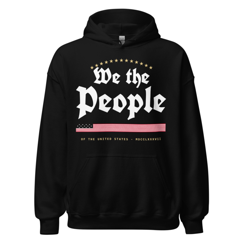 We the People Hoodie in Black