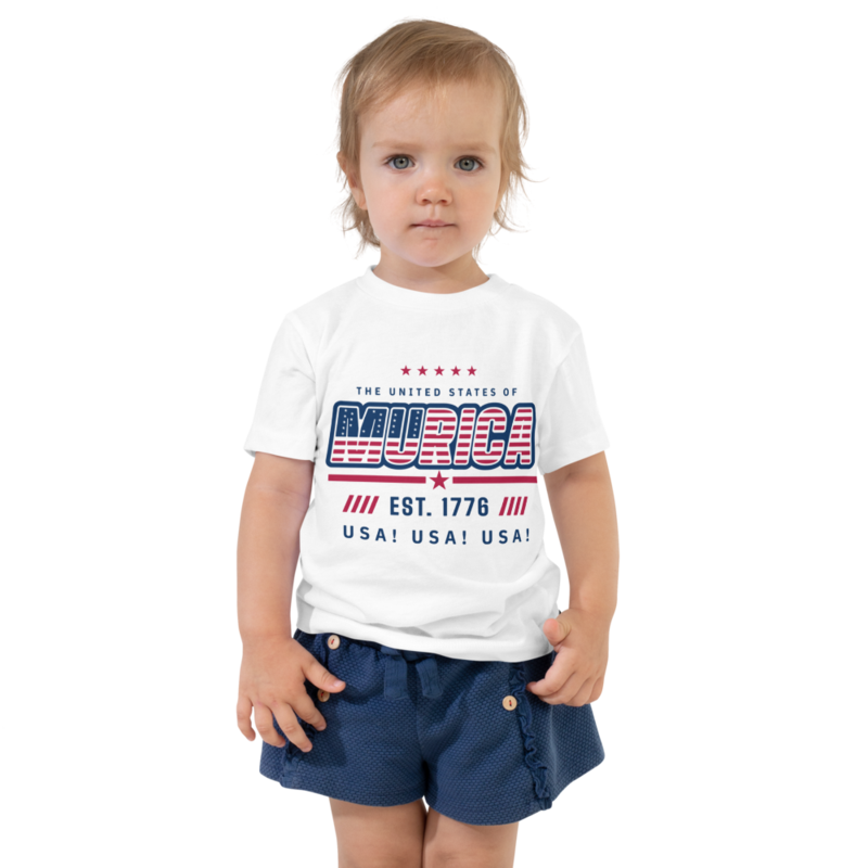 Murica Toddler Tee in White
