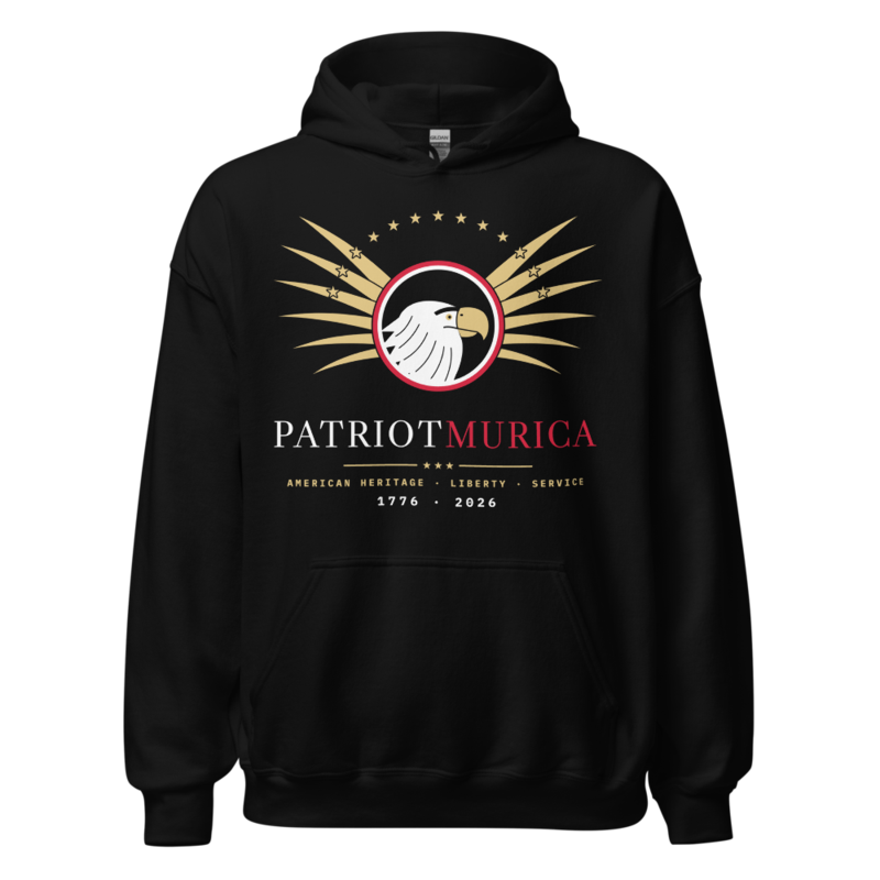 PatriotMurica Crest Hoodie in Black