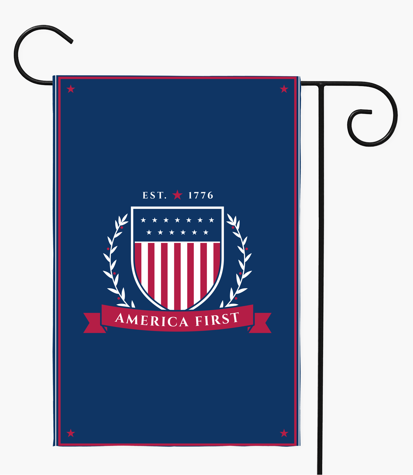 America First Crest Garden Flag