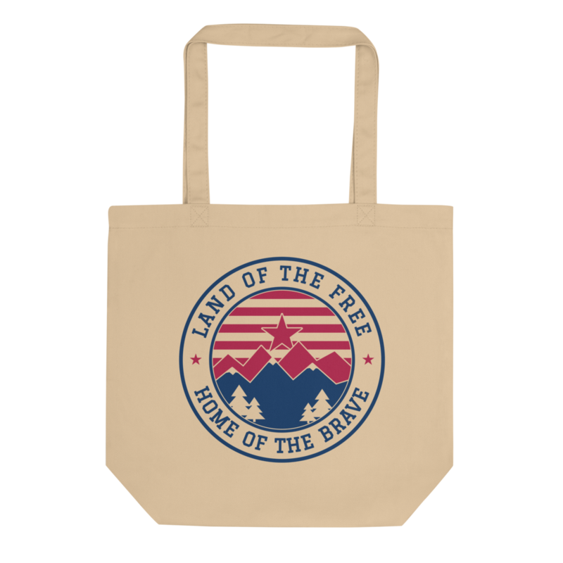 Land of the Free Tote Bag in Oyster