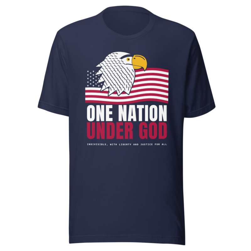 One Nation Under God Tee in Navy
