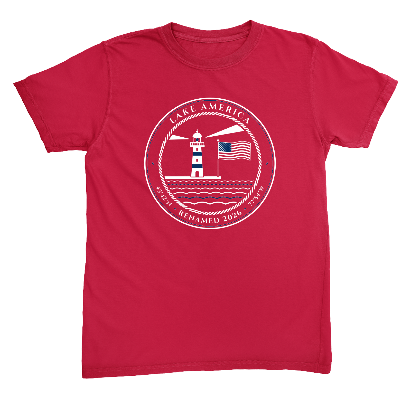 Lake America Heavyweight Tee in Red