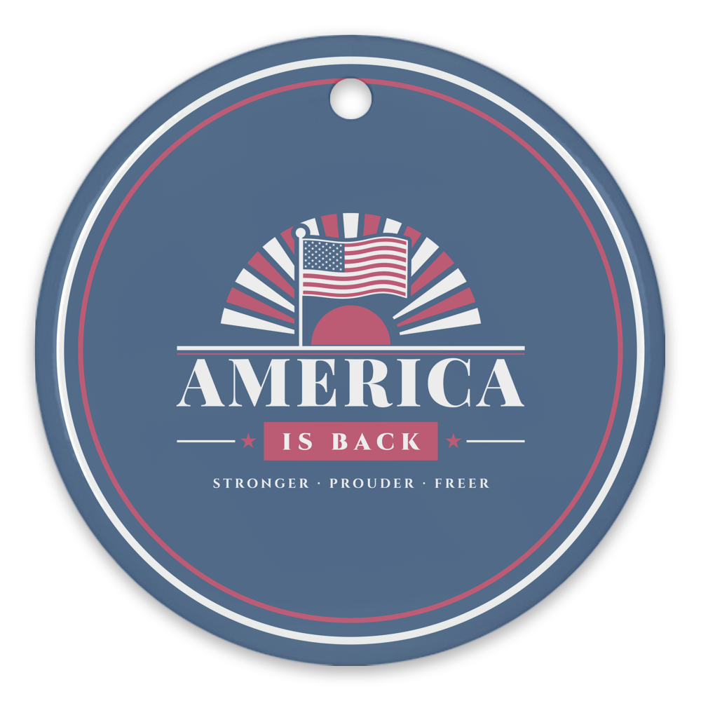 America Is Back Porcelain Ornament