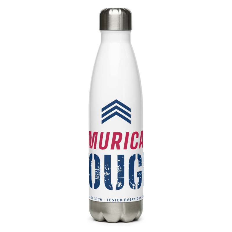 Murica Tough Water Bottle in White