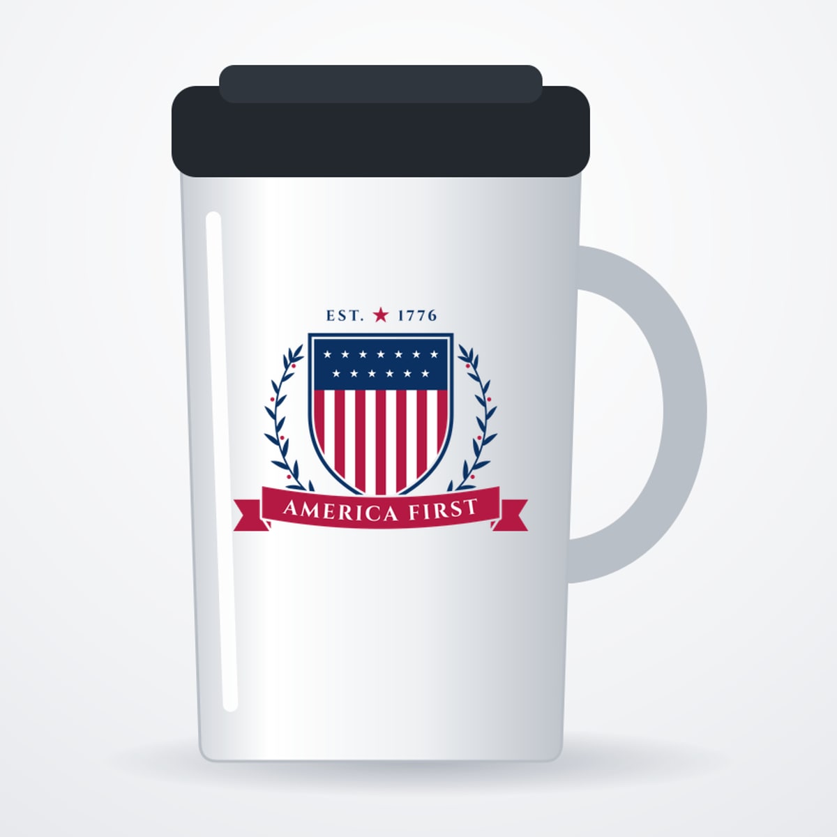 America First Crest Travel Mug