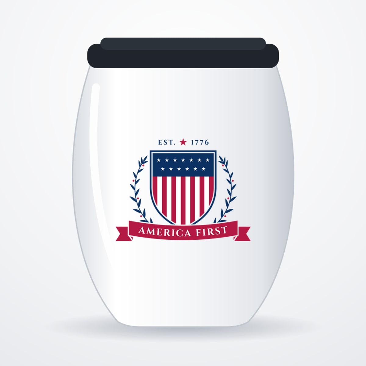 America First Crest Stemless Wine Tumbler