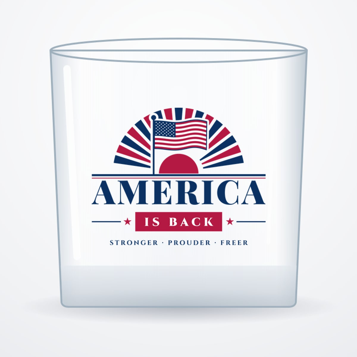 America Is Back Whiskey Glass