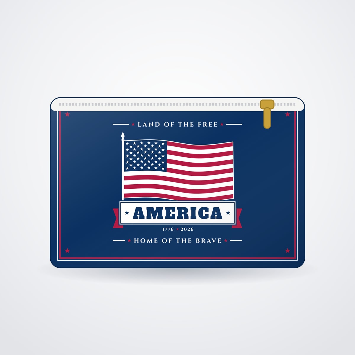 America Zip Pouch
