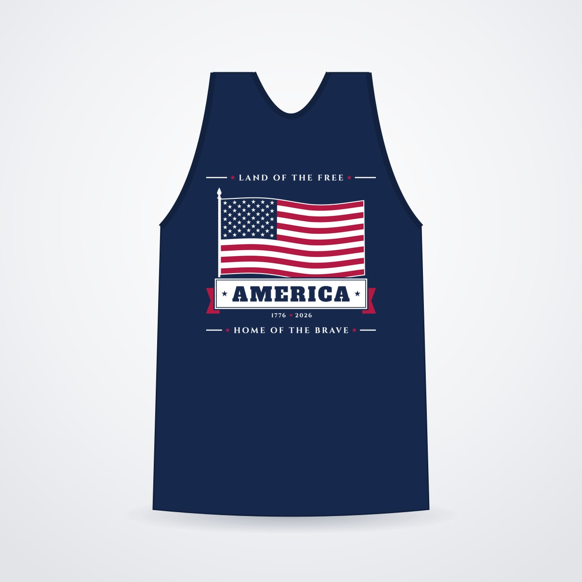 America Garment-Dyed Tank in True Navy