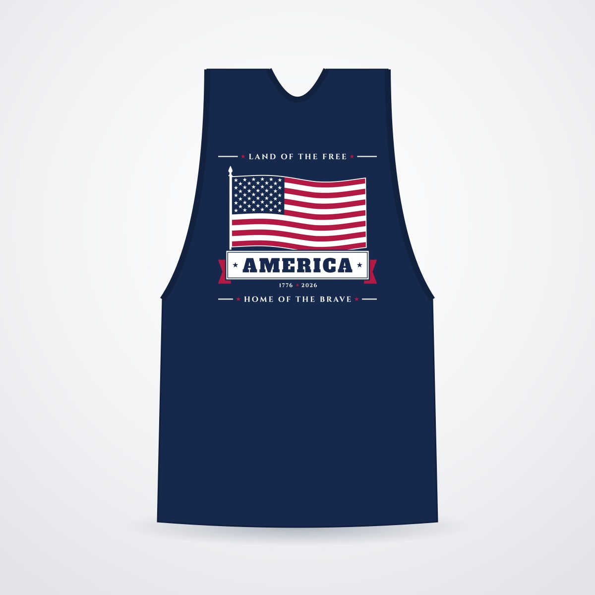 America Muscle Tank in Navy
