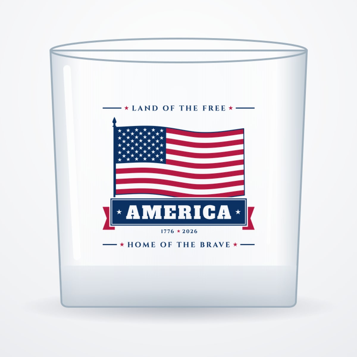 America Whiskey Glass