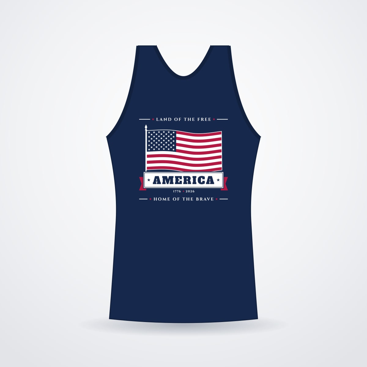 America Women's U.S.-Sewn Tank in Navy