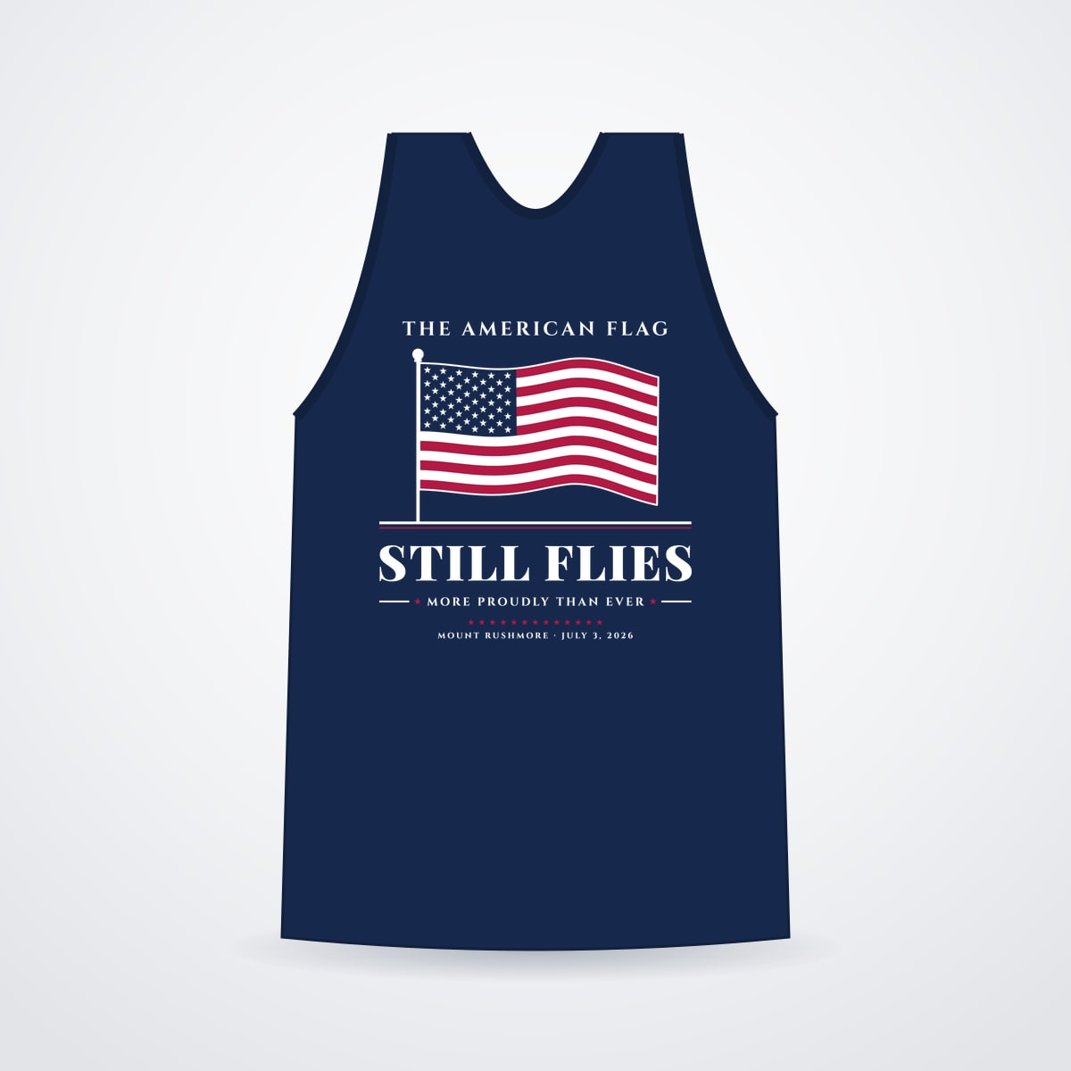 The American Flag Still Flies Garment-Dyed Tank in True Navy