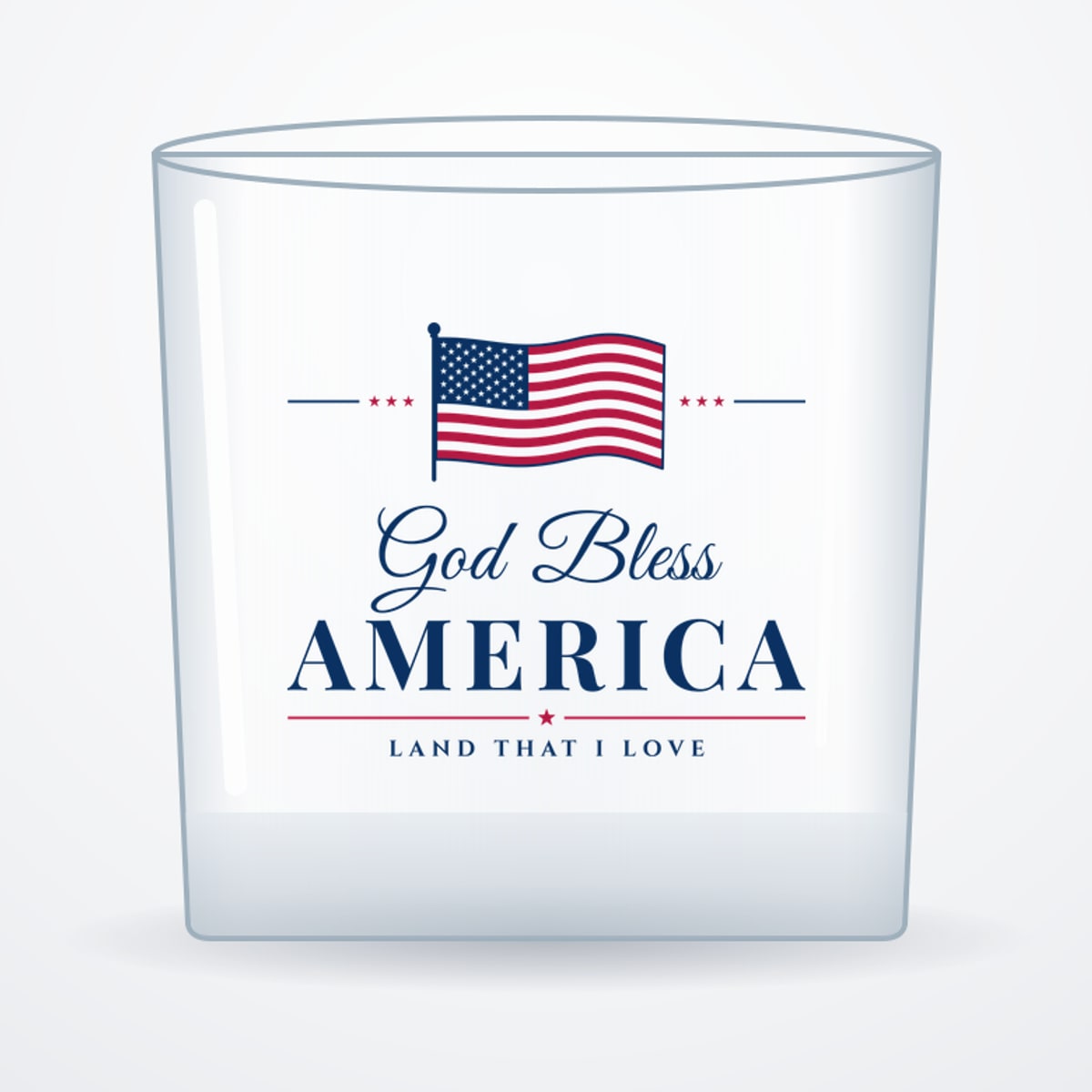 God Bless America Whiskey Glass