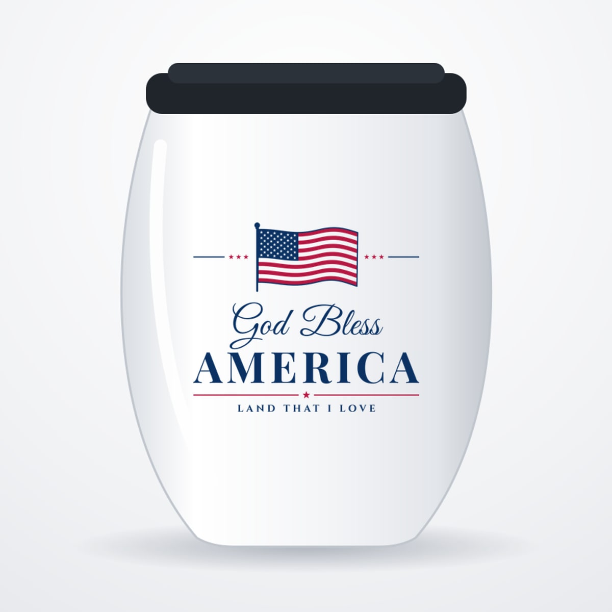 God Bless America Stemless Wine Tumbler